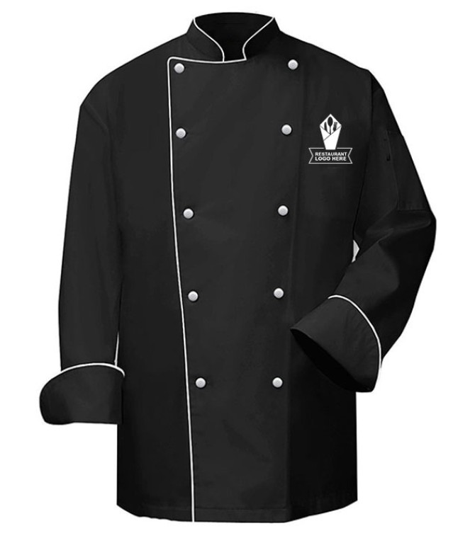 Premium Black Double-Breasted Chef Coat Premium Black Double-Breasted Chef Coat